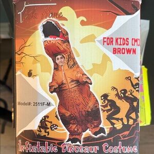 Brown Inflatable Dinosaur Costume for Kids